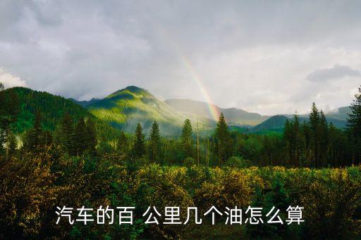 汽車的百 公里幾個(gè)油怎么算