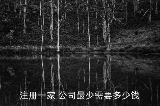 注冊一家 公司最少需要多少錢