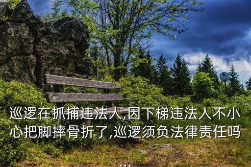 巡邏在抓捕違法人,因下梯違法人不小心把腳摔骨折了,巡邏須負(fù)法律責(zé)任嗎...
