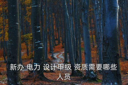 電力設(shè)計資質(zhì)