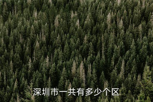 深圳市一共有多少個(gè)區(qū)