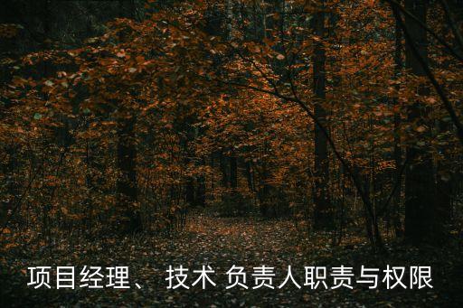 技術(shù)負(fù)責(zé)人