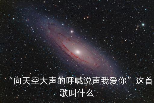 “向天空大聲的呼喊說聲我愛你”這首歌叫什么