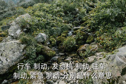 行車 制動, 發(fā)動機(jī) 制動,駐車 制動,緊急 制動,分別是什么意思