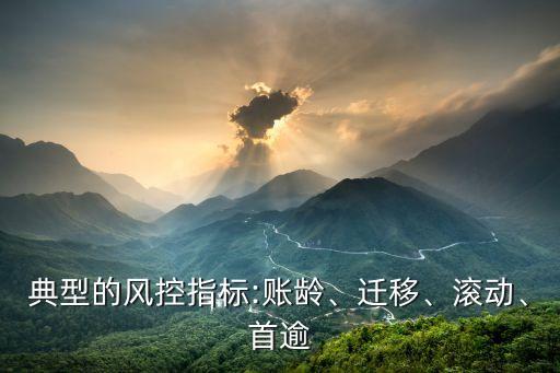 典型的風控指標:賬齡、遷移、滾動、首逾