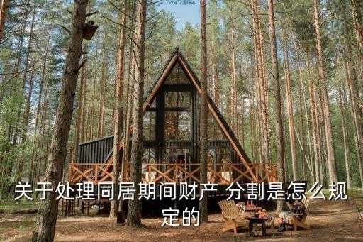 關于處理同居期間財產(chǎn) 分割是怎么規(guī)定的