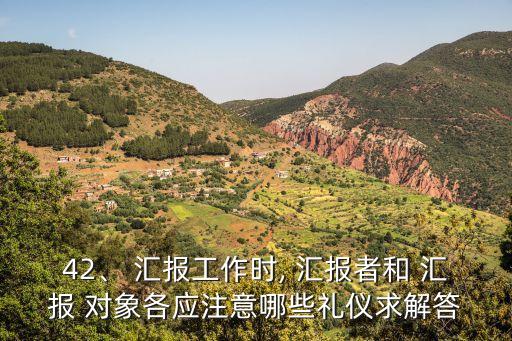 42、 匯報(bào)工作時(shí), 匯報(bào)者和 匯報(bào) 對(duì)象各應(yīng)注意哪些禮儀求解答
