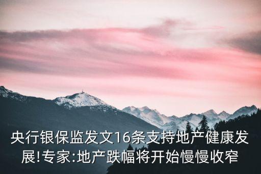 樓市金融十六條禁令