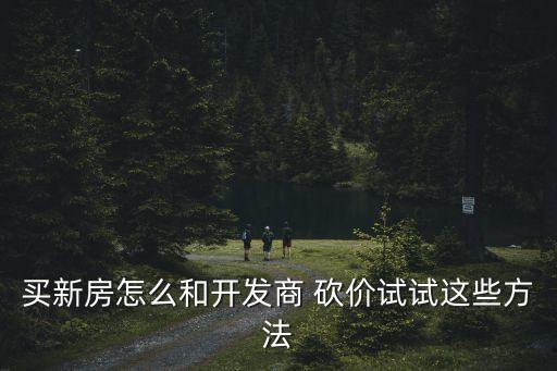 買新房怎么和開發(fā)商 砍價(jià)試試這些方法