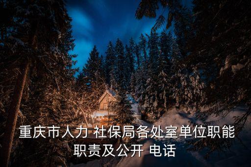  重慶市人力 社保局各處室單位職能職責(zé)及公開 電話
