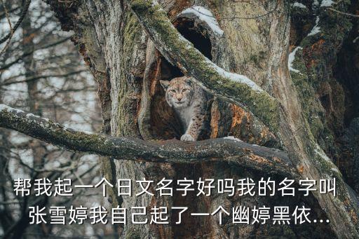 幫我起一個日文名字好嗎我的名字叫 張雪婷我自己起了一個幽婷黑依...
