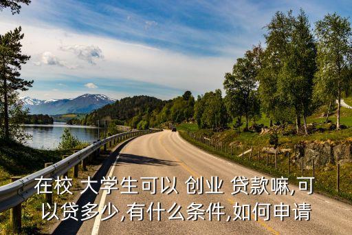 在校 大學(xué)生可以 創(chuàng)業(yè) 貸款嘛,可以貸多少,有什么條件,如何申請(qǐng)