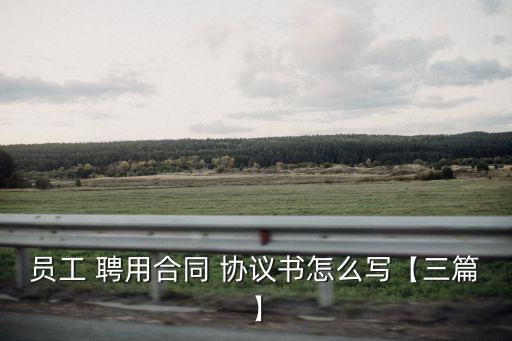 員工 聘用合同 協(xié)議書怎么寫【三篇】