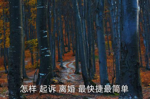 怎么起訴離婚最快,怎樣起訴離婚最快女方