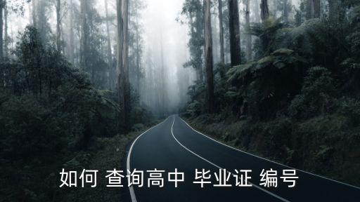如何 查詢高中 畢業(yè)證 編號(hào)