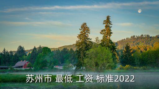  蘇州市 最低 工資 標(biāo)準(zhǔn)2022