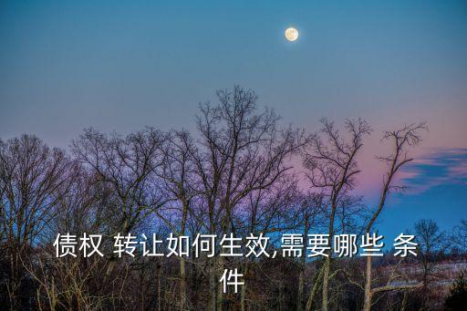 債權(quán)轉(zhuǎn)讓的條件及法律效力,工程款債權(quán)轉(zhuǎn)讓的條件及法律效力