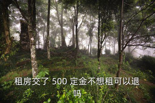 定金500可以退嗎,店寶寶交了500定金怎么退