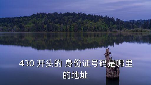  430 開頭的 身份證號碼是哪里的地址