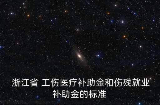  浙江省 工傷醫(yī)療補(bǔ)助金和傷殘就業(yè)補(bǔ)助金的標(biāo)準(zhǔn)