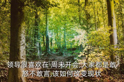 領(lǐng)導(dǎo)很喜歡在 周末開會(huì),大家都是敢怒不敢言,該如何改變現(xiàn)狀