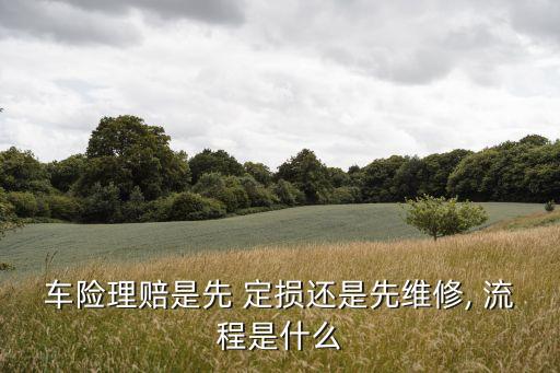 車險(xiǎn)理賠是先 定損還是先維修, 流程是什么