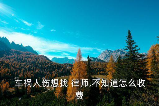  車禍人傷想找 律師,不知道怎么收費(fèi)