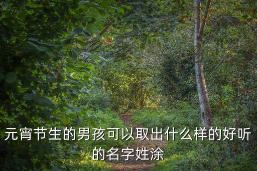 元宵節(jié)生的男孩可以取出什么樣的好聽的名字姓涂