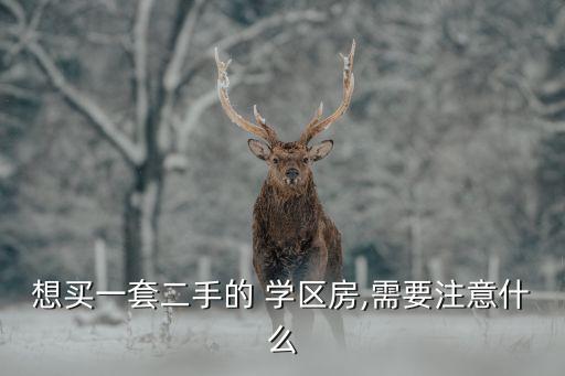 想買一套二手的 學區(qū)房,需要注意什么
