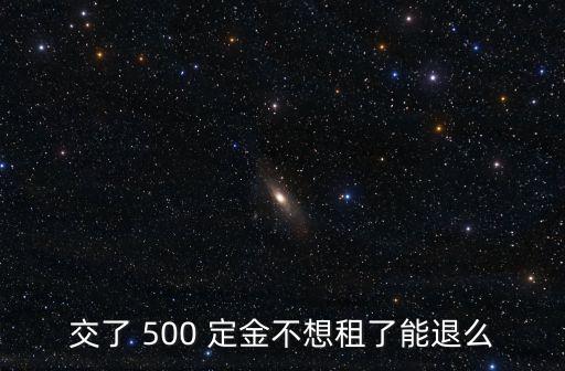 交了 500 定金不想租了能退么