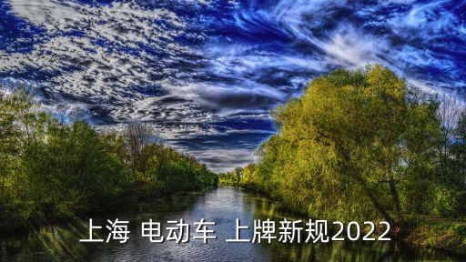  上海 電動車 上牌新規(guī)2022