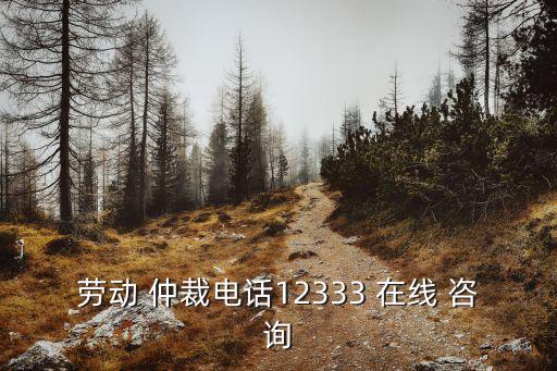 勞動(dòng) 仲裁電話12333 在線 咨詢