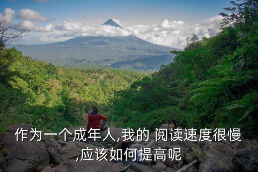 作為一個(gè)成年人,我的 閱讀速度很慢,應(yīng)該如何提高呢