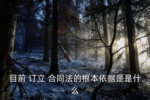 訂立合同遵循什么法律法規(guī)