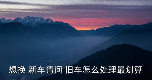 想換 新車請(qǐng)問 舊車怎么處理最劃算