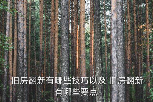  舊房翻新有哪些技巧以及 舊房翻新有哪些要點(diǎn)