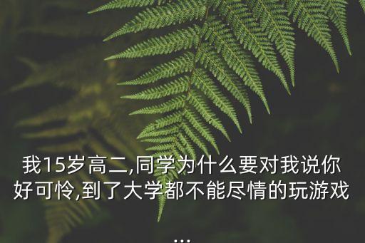 我今年15歲