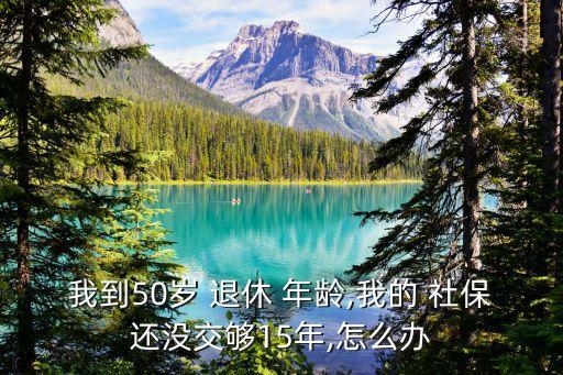 社保交滿15年還沒到退休年齡怎么辦
