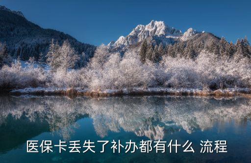  醫(yī)保卡丟失了補辦都有什么 流程