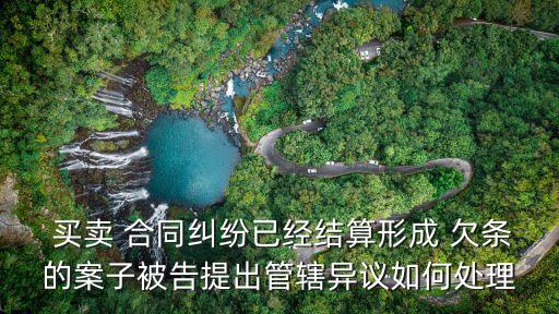 買賣合同僅有欠條,因買賣合同形成的欠條屬于什么糾紛