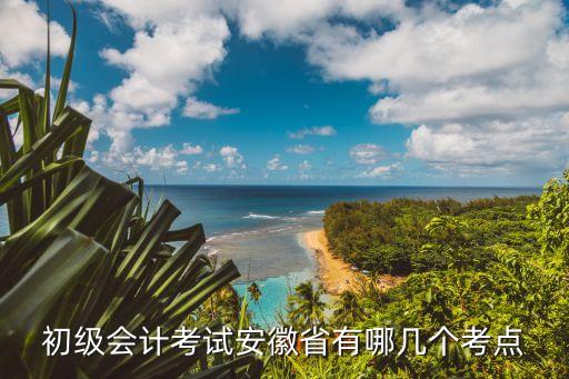 初級會計考試安徽省有哪幾個考點