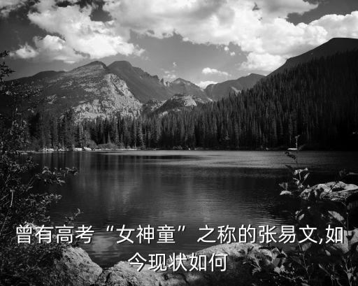 曾有高考“女神童”之稱的張易文,如今現(xiàn)狀如何