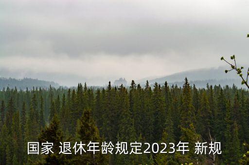 國(guó)家 退休年齡規(guī)定2023年 新規(guī)