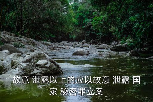 故意泄露國(guó)家秘密罪