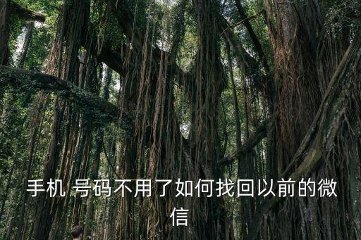  手機(jī) 號碼不用了如何找回以前的微信