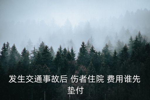 發(fā)生交通事故后 傷者住院 費(fèi)用誰(shuí)先 墊付