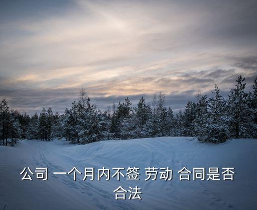 公司 一個月內不簽 勞動 合同是否合法