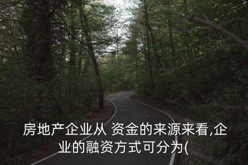  房地產(chǎn)企業(yè)從 資金的來源來看,企業(yè)的融資方式可分為(