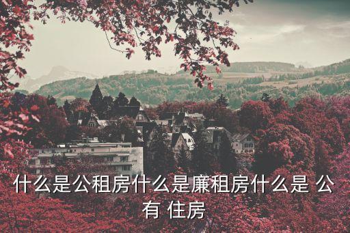 什么是公租房什么是廉租房什么是 公有 住房