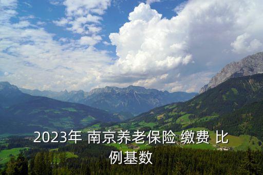 2023年 南京養(yǎng)老保險(xiǎn) 繳費(fèi) 比例基數(shù)